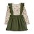 Salopete Infantil Menina Carter’s Veludo Verde com Camiseta - Imagem 1