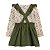 Salopete Infantil Menina Carter’s Veludo Verde com Camiseta - Imagem 2
