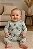 Conjunto Infantil Menina Dadomile Body Verde Gatinho Modal – 2 Peças - Imagem 1