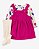 Conjunto Infantil Menina Carter’s 3 Peças Salopete Veludo Tulipas - Imagem 1