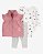 Conjunto Infantil Menina Carter’s 3 Peças Colete Rosa Body Frutas - Imagem 1