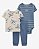 Conj Carter’s 3 Pçs Camiseta Azul Panda Body e Calça - Imagem 1