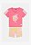 Conjunto Infantil Menina Adidas Camiseta Pink Flores e Shorts - Imagem 1