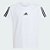 Roupa Infantil Menino Adidas Camiseta Branca Dry Fit 2 Listras - Imagem 1