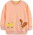 Blusa Moletom Infantil Menina Little – Laranja com Galinha - Imagem 1