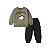 Conjunto Infantil Little Moletom Verde Adventure – Menino - Imagem 1