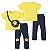 Conjunto Infantil Menina Little – Amarelo com Pintinho 2 Peças - Imagem 3