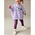 Conjunto Infantil Menina Little – Moletom Lilás Vegetais 2 Peças - Imagem 4