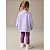Conjunto Infantil Menina Little – Moletom Lilás Vegetais 2 Peças - Imagem 3