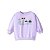 Conjunto Infantil Menina Little – Moletom Lilás Vegetais 2 Peças - Imagem 2