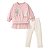Conjunto Infantil Menina Little – Moletom Rosa Bailarina 2 Peças - Imagem 1