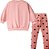Conjunto Infantil Menina Little – Moletom Rosê com Balões 2 Peças - Imagem 2