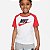 Camiseta Infantil Nike Branca e Vermelha – Manga Curta Importada - Imagem 1