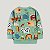 Blusa Moletom Infantil Little Verde Estampa Fazendinha - Imagem 1