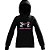 Moletom Infantil Under Armour Preto – Logo Rosa Menina Original - Imagem 1