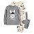 Roupa Infantil Menina Carters Pijama 4 Pçs Cinza Coelho - Imagem 1