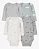 Kit 4 Bodys Carter’s Manga Longa Azul Nuvem – Bebê Menino - Imagem 1