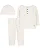 Conjunto 3 Peças Carter’s Canelado Off White com Touca - Imagem 1