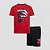 Conjunto Infantil Nike Camiseta Vermelha e Bermuda Preta - Imagem 1