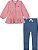 Conjunto Infantil Menina 2 Peças Calvin Klein Bata Veludo Rosa - Imagem 1