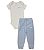Conjunto Infantil Nike Body Branco e Calça Azul – Bebê Menino - Imagem 1