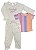 Conjunto Reebok Infantil Menina 3 Peças – Calça e Camiseta Off White - Imagem 1