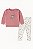 Conjunto Infantil Lucky Brand Menina – Blusa Lilás e Legging Floral - Imagem 1