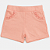 Shorts Infantil Menina Pekkle Rosa Bebê Algodão Confortável - Imagem 1