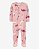 Macacão Infantil de Dinossauro Rosa 1 Peça Algodão Ajuste Confortável - Imagem 1