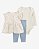 Conjunto 3 Peças Bebê Menina Carter’s Colete Floral + Body + Calça - Imagem 1
