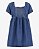 Vestido Infantil Menina OshKosh Jeans Azul Franzido - Imagem 2