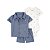 Conjunto Infantil Menino Carter’s 3 Peças Camisa + Bermuda + Body Âncora - Imagem 1