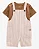 Conjunto Infantil Menino Carter’s Jardineira Bege + Camiseta Marrom - Imagem 1
