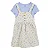 Conjunto Infantil Menina Carter’s Jardineira Floral + Camiseta Azul - Imagem 1
