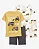 Pijama Infantil Menino Carter’s 4 Peças Amarelo e Cinza Construção - Imagem 1