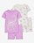 Pijama Infantil Menina Carter’s 4 Peças Lilás Dinossauro Importado - Imagem 1