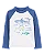 Camiseta Infantil Manga Longa Praia Carter’s Branca e Azul Tubarão - Imagem 1