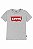 Camiseta Infantil Levi’s Cinza Básica com Logo Vermelha Importada - Imagem 1