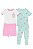 Pijama Infantil Menina Kirkland 4 Peças Estampa Pipoca Importado - Imagem 1