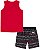 Conjunto Infantil Menino Calvin Klein Regata Vermelha + Bermuda Preta - Imagem 2