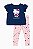 Conjunto Infantil Menina Hello Kitty 2 Peças Camiseta Azul + Legging - Imagem 1
