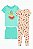 Pijama Infantil Menina Kirkland 4 Peças Estampa Abacaxi Importado - Imagem 1