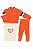 Conjunto Infantil Menina Reebok Cardigan e Calça Moletom Laranja - Imagem 1