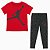 Conjunto Infantil Nike Air Jordan Menina – Camiseta Vermelha e Legging - Imagem 1