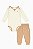 Conjunto 2 Peças Menino Air Jordan Body e Calça Bege Importado - Imagem 1