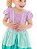 Disney - Fantasia Ariel - Vestido Verde Com Lilás Tule - Imagem 2