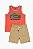 Conjunto Infantil Menino Quiksilver 2 Peças Regata Laranja com Bermuda - Imagem 1