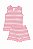 Conjunto Menina Oshkosh 2 Peças Regata e Shorts Crochê Rosa Listras - Imagem 1
