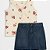 Conjunto Menina Oshkosh 2 Peças Saia Jeans e Regata Bege Floral - Imagem 2