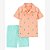 Conjunto Infantil Menino Carters 2 Peças Camiseta Gola Polo Laranja Baleia - Imagem 1
